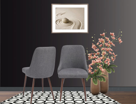 Oslo Modern Upholstery Side Dining Chair Set of 2, Grey