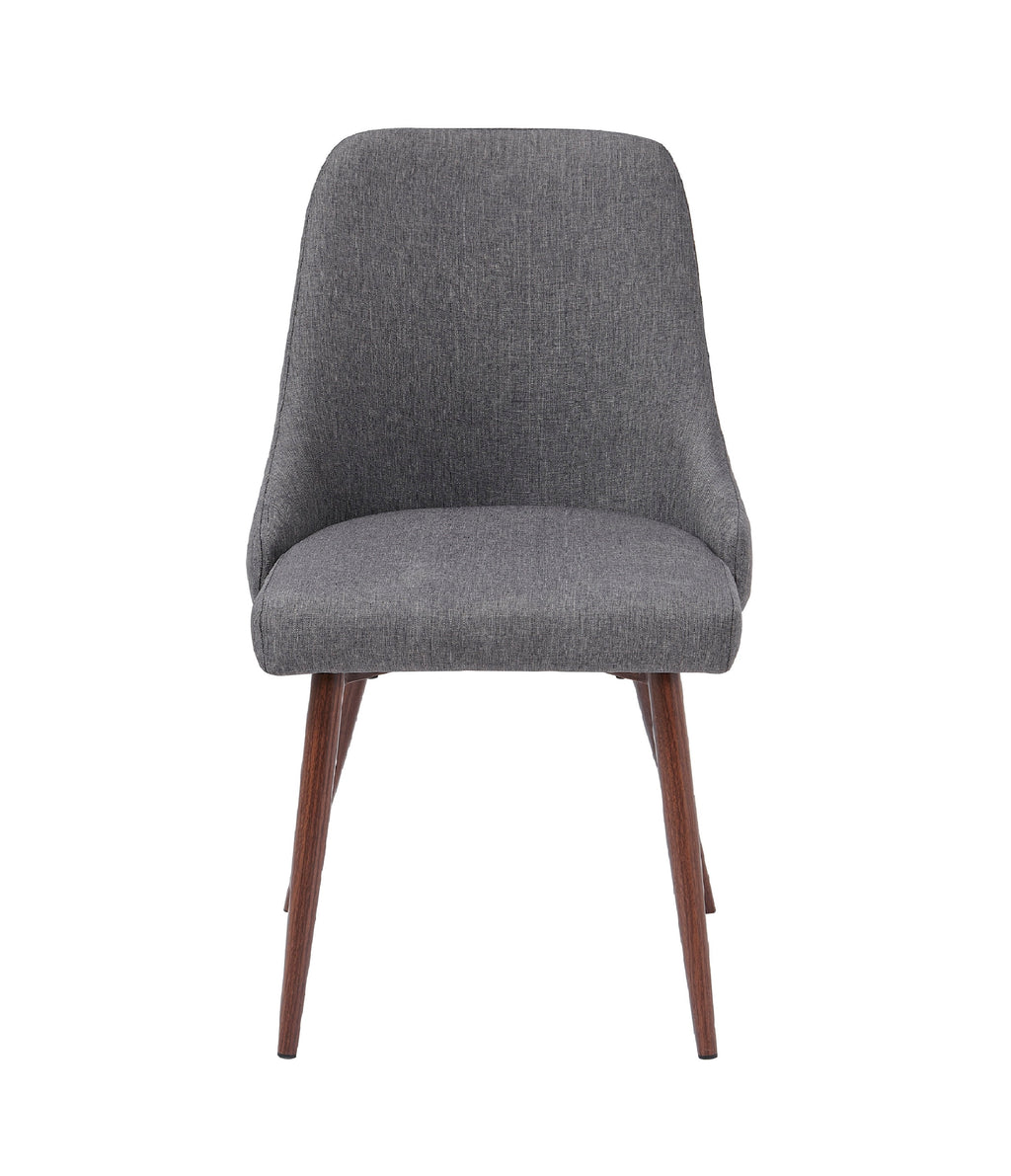 Oslo Modern Upholstery Side Dining Chair Set of 2, Grey