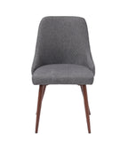 Oslo Modern Upholstery Side Dining Chair Set of 2, Grey
