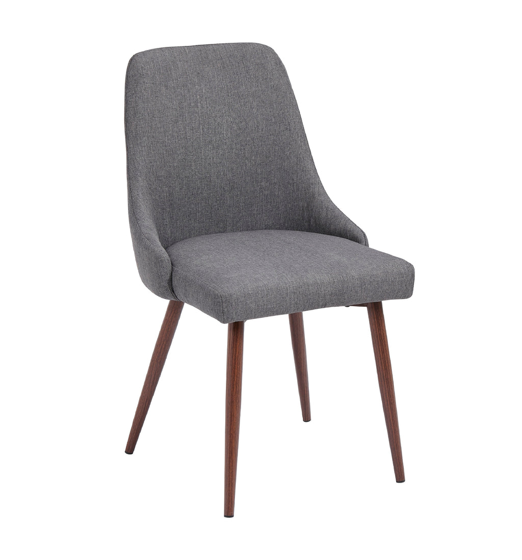 Oslo Modern Upholstery Side Dining Chair Set of 2, Grey