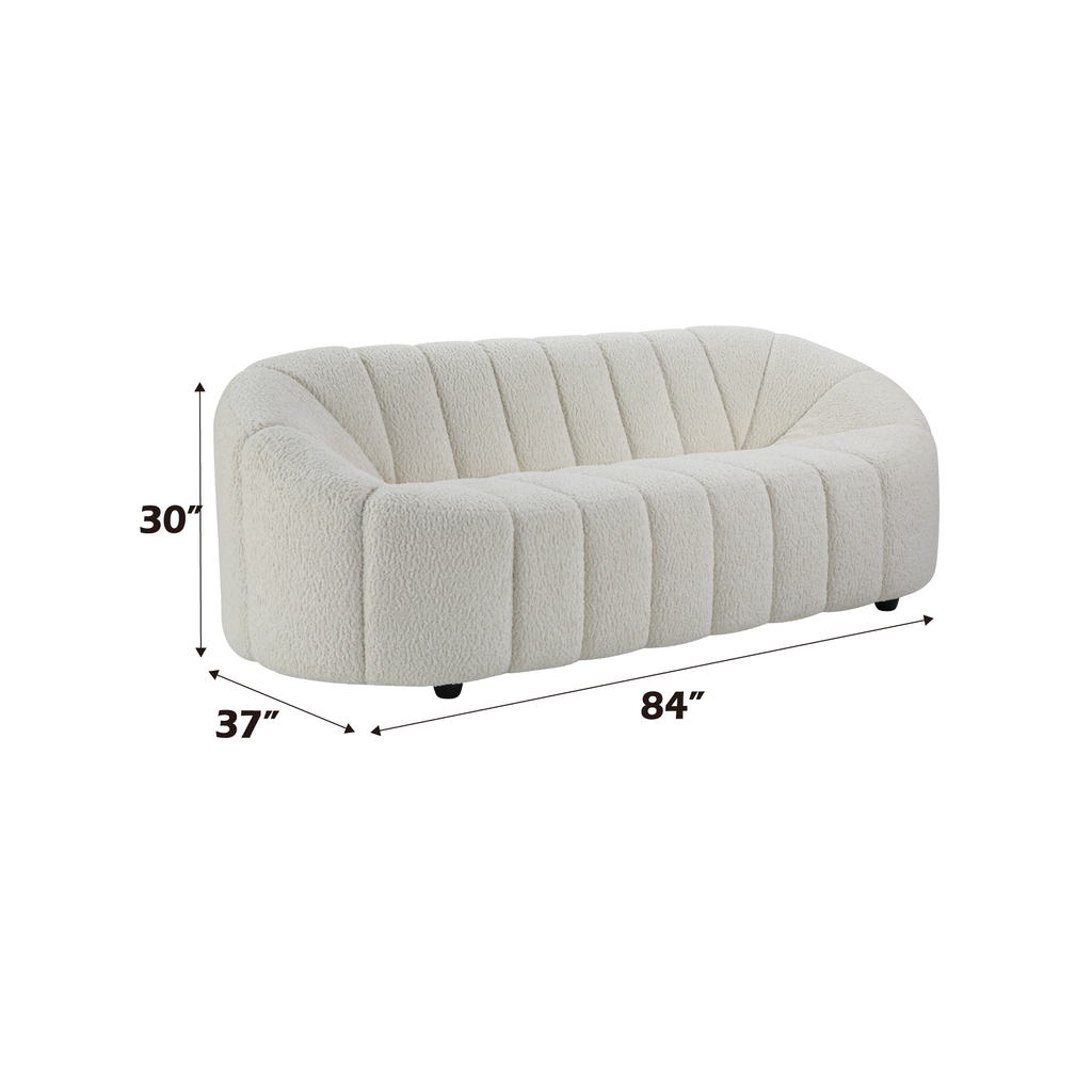 Osmash White Teddy Sherpa Sofa