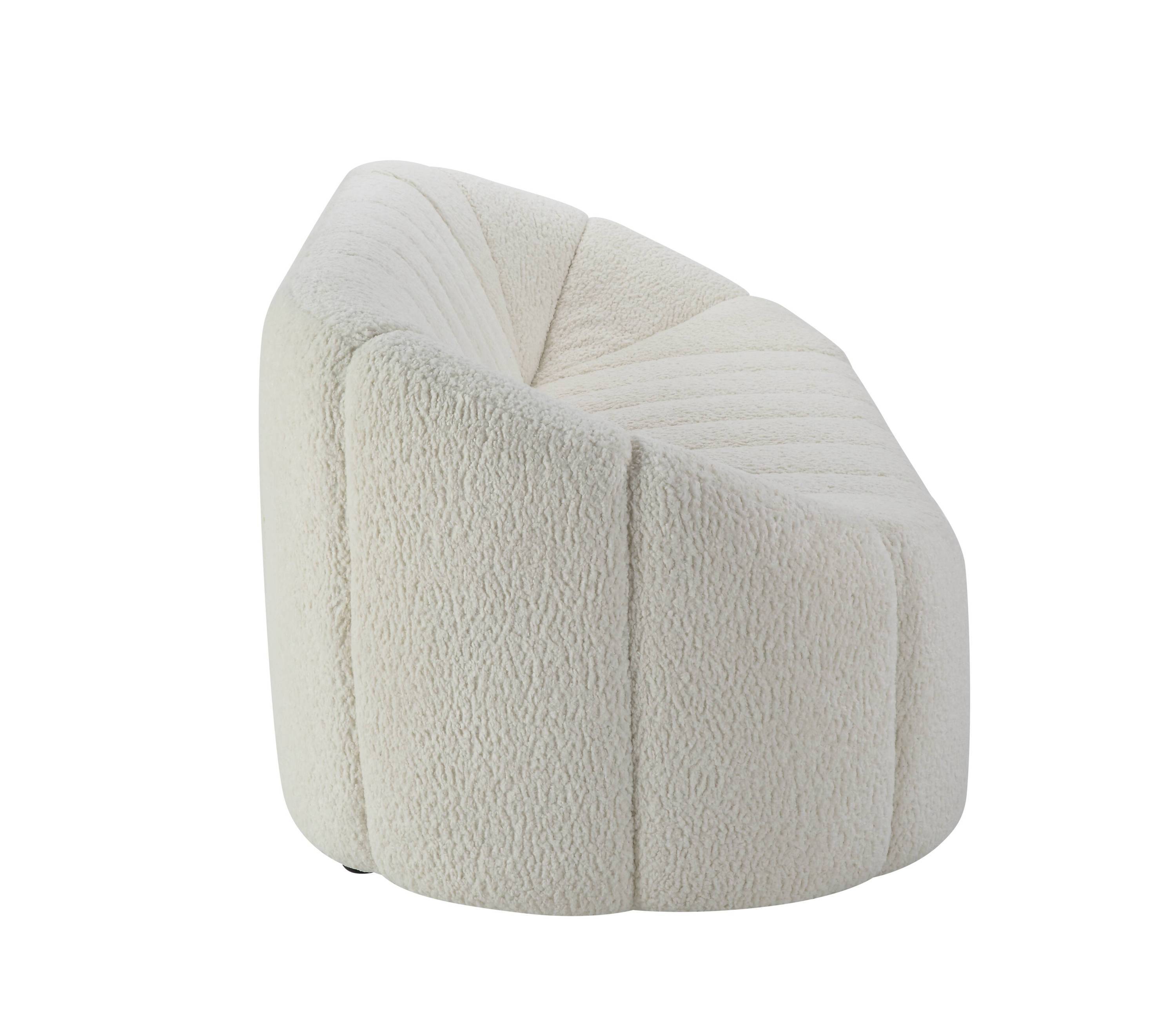 Osmash White Teddy Sherpa Sofa