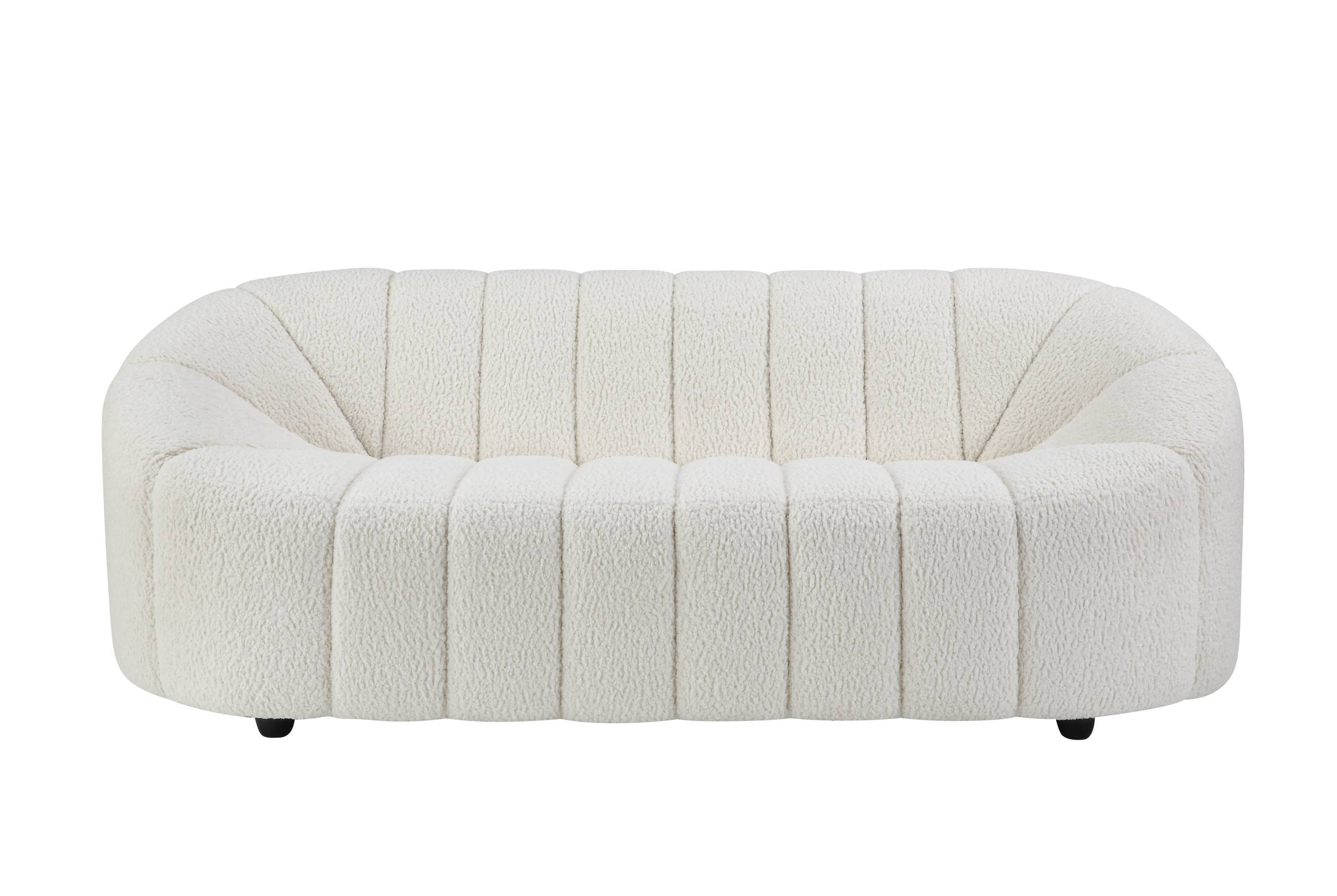 Osmash White Teddy Sherpa Sofa
