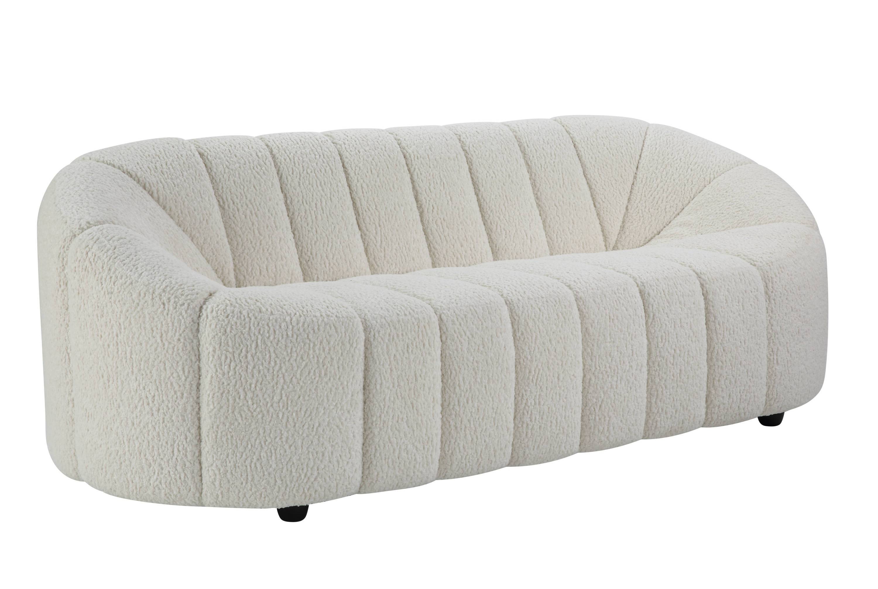 Osmash White Teddy Sherpa Sofa