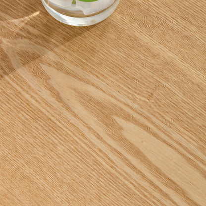 Modern Design Oval Handcraft Drum Coffee Table Length 47.24 inch Coffee Table for Living Room, Ellipse Coffee Table with Sturdy Pedestal,Natural Color