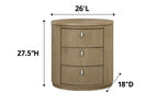 Oval Nightstand - Toffee Nightstands