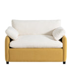 [Video]50*43 Oversized Chenille Single Sofa Chair,Wide and Deep Seat Accent Chair,Modern Upholstered Comfy Armchair,Color Blocking Couch Lounge with Pillows for Living Room,Apartment,Bedroom,3 Colors