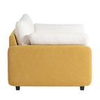 [Video]50*43 Oversized Chenille Single Sofa Chair,Wide and Deep Seat Accent Chair,Modern Upholstered Comfy Armchair,Color Blocking Couch Lounge with Pillows for Living Room,Apartment,Bedroom,3 Colors