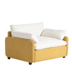 [Video]50*43 Oversized Chenille Single Sofa Chair,Wide and Deep Seat Accent Chair,Modern Upholstered Comfy Armchair,Color Blocking Couch Lounge with Pillows for Living Room,Apartment,Bedroom,3 Colors