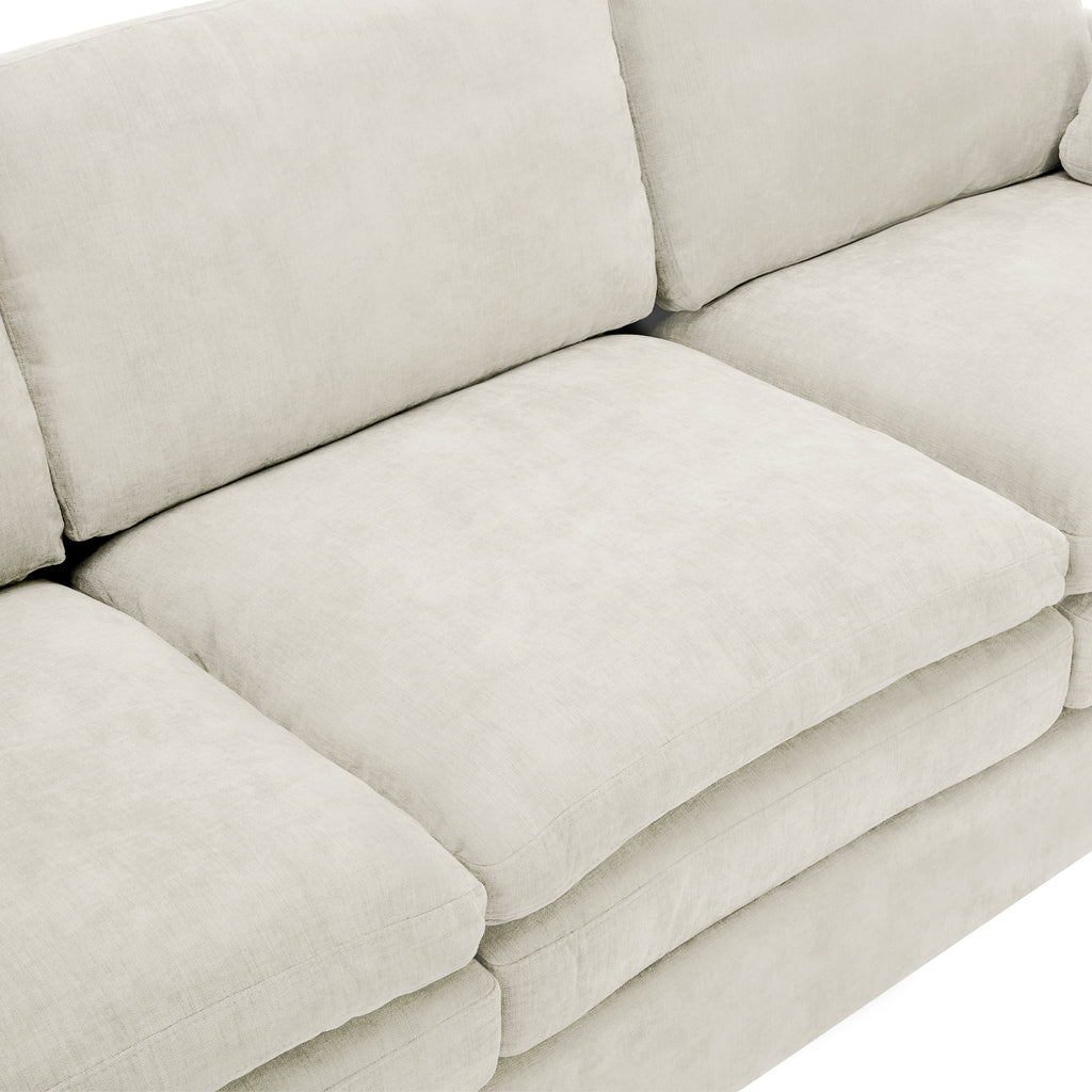 31.9' Cozy Upholstered Armchair Oversized Comfy Cloud Sofa Double Cushion Single Sofa Plush Cushion Armchair for Living Room, Beige