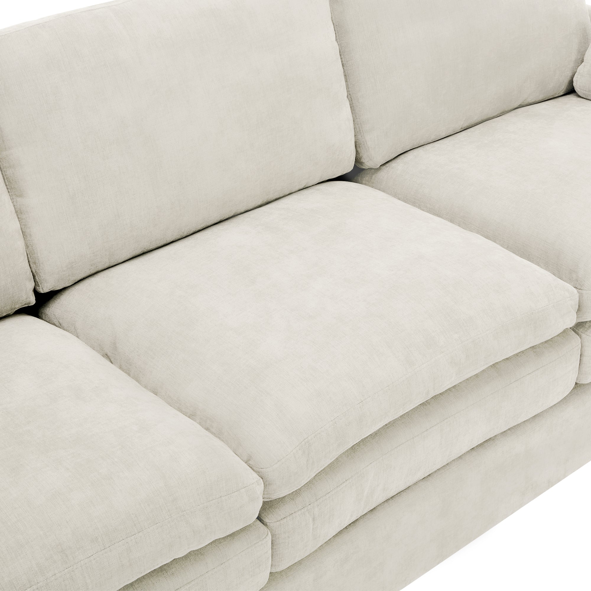 31.9' Cozy Upholstered Armchair Oversized Comfy Cloud Sofa Double Cushion Single Sofa Plush Cushion Armchair for Living Room, Beige