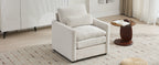 31.9' Cozy Upholstered Armchair Oversized Comfy Cloud Sofa Double Cushion Single Sofa Plush Cushion Armchair for Living Room, Beige