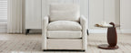 31.9' Cozy Upholstered Armchair Oversized Comfy Cloud Sofa Double Cushion Single Sofa Plush Cushion Armchair for Living Room, Beige