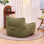 Bean Bag Chair for Adults with Armrests - Oversized Comfy Beige Beanbag Lounge Lazy Floor Sofa Chair for Living Room, Bedroom & Dorm, Cozy Fluffy Single Cloud Mini Couch Bean Bag Chairs