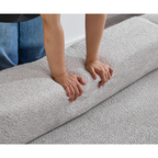 [NEW ARRIVED] [VIDEO PROVIDED]Oversized Combination Sofa,Curved Sofa,Upholstered 4 Seater Couch for Living Room,  Modern Modular 3 Piece Free Combination, Semicircular Modular  Sofa ,  Boucle, Gray