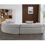 [NEW ARRIVED] [VIDEO PROVIDED]Oversized Combination Sofa,Curved Sofa,Upholstered 4 Seater Couch for Living Room,  Modern Modular 3 Piece Free Combination, Semicircular Modular  Sofa ,  Boucle, Gray