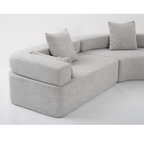 [NEW ARRIVED] [VIDEO PROVIDED]Oversized Combination Sofa,Curved Sofa,Upholstered 4 Seater Couch for Living Room,  Modern Modular 3 Piece Free Combination, Semicircular Modular  Sofa ,  Boucle, Gray