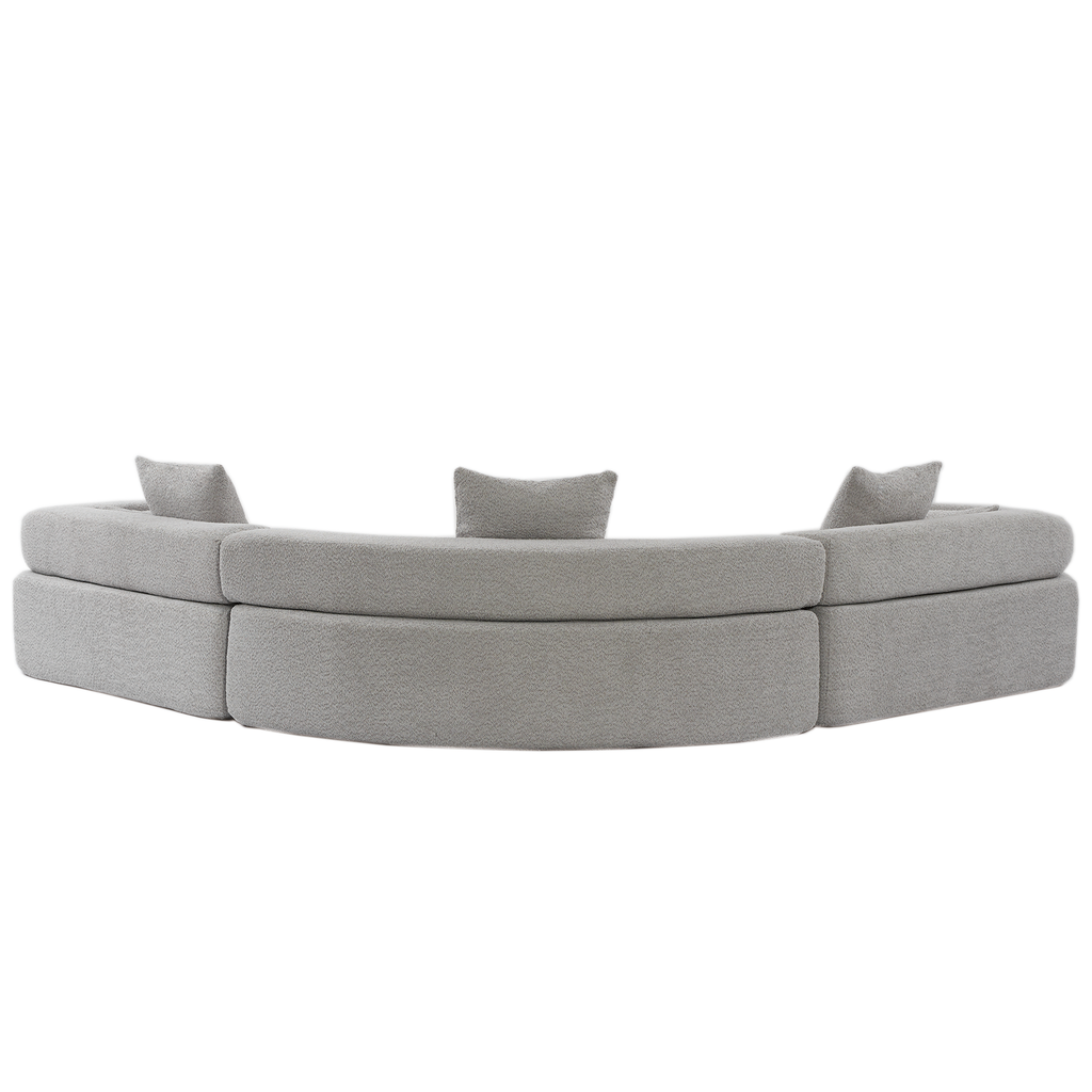 [NEW ARRIVED] [VIDEO PROVIDED]Oversized Combination Sofa,Curved Sofa,Upholstered 4 Seater Couch for Living Room,  Modern Modular 3 Piece Free Combination, Semicircular Modular  Sofa ,  Boucle, Gray