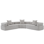 [NEW ARRIVED] [VIDEO PROVIDED]Oversized Combination Sofa,Curved Sofa,Upholstered 4 Seater Couch for Living Room,  Modern Modular 3 Piece Free Combination, Semicircular Modular  Sofa ,  Boucle, Gray