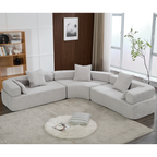[NEW ARRIVED] [VIDEO PROVIDED]Oversized Combination Sofa,Curved Sofa,Upholstered 4 Seater Couch for Living Room,  Modern Modular 3 Piece Free Combination, Semicircular Modular  Sofa ,  Boucle, Gray