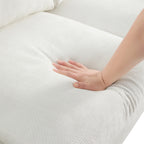 [VIDEO provided] [New] 119*55" Modern Oversized Sectional Sofa,L-shaped Luxury Couch Set with 2 Free pillows,5-seat Chenille Indoor Furniture with Chaise for Living Room,Apartment,Office,2 Colors