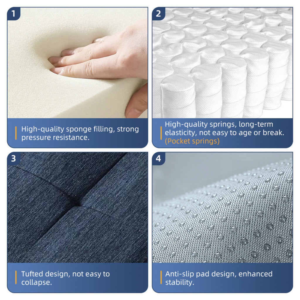 Modern Oversized Modular Sectional Sofa,Sparkling Chenille Fabric Soft Cushion Sofa with 6 Pillows,6 PCS DIY Combination Tufted Sofa,No Assembly Required,BLUE