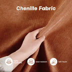 U Shape 4 Seater Deep Seat Sofa Couch with Ottomans,4-Seat Sofa with with 2 Movable Ottomans,, Oversized Modular Sectional Sofa with 6 Seats and Storage Pull out Drawer Under Each Seat,Chenille Orang