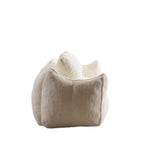 Giant Bean Bag Couch for Adults, Ultra Soft Fluffy Loveseat Bean Bag Sofa, Oversized Chase Lounge Chair Indoor for Living Room Bedroom, No Assembly Required Cozy Reading Chair with Pillows, White