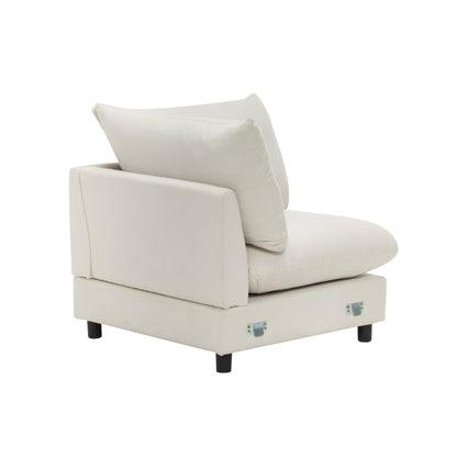 130 in. oversize 5-Piece L Shaped Modular Free Combination Sectional Sofa Couch with Ottoman for Living Room and Spacious Space Sectional Sofa