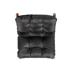 Oxford 26.5' Leather Mid-Century Modern Accent Chair, Noir Black Leather