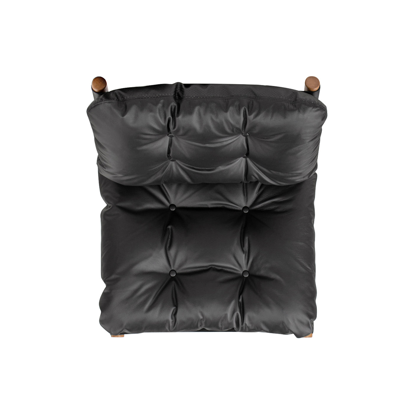 Oxford 26.5' Leather Mid-Century Modern Accent Chair, Noir Black Leather