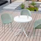 Two-piece durable single chair with mesh hollow-out design, light green, 21.26*23.23*30.91 (in), Polypropylene