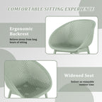Two-piece durable single chair with mesh hollow-out design, light green, 21.26*23.23*30.91 (in), Polypropylene