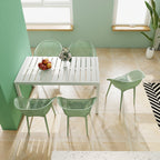 Two-piece durable single chair with mesh hollow-out design, light green, 21.26*23.23*30.91 (in), Polypropylene