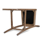 Panama 30.5' Curved Back Cane Rattan Bar Stool, Set of 2, Ivory White Boucle