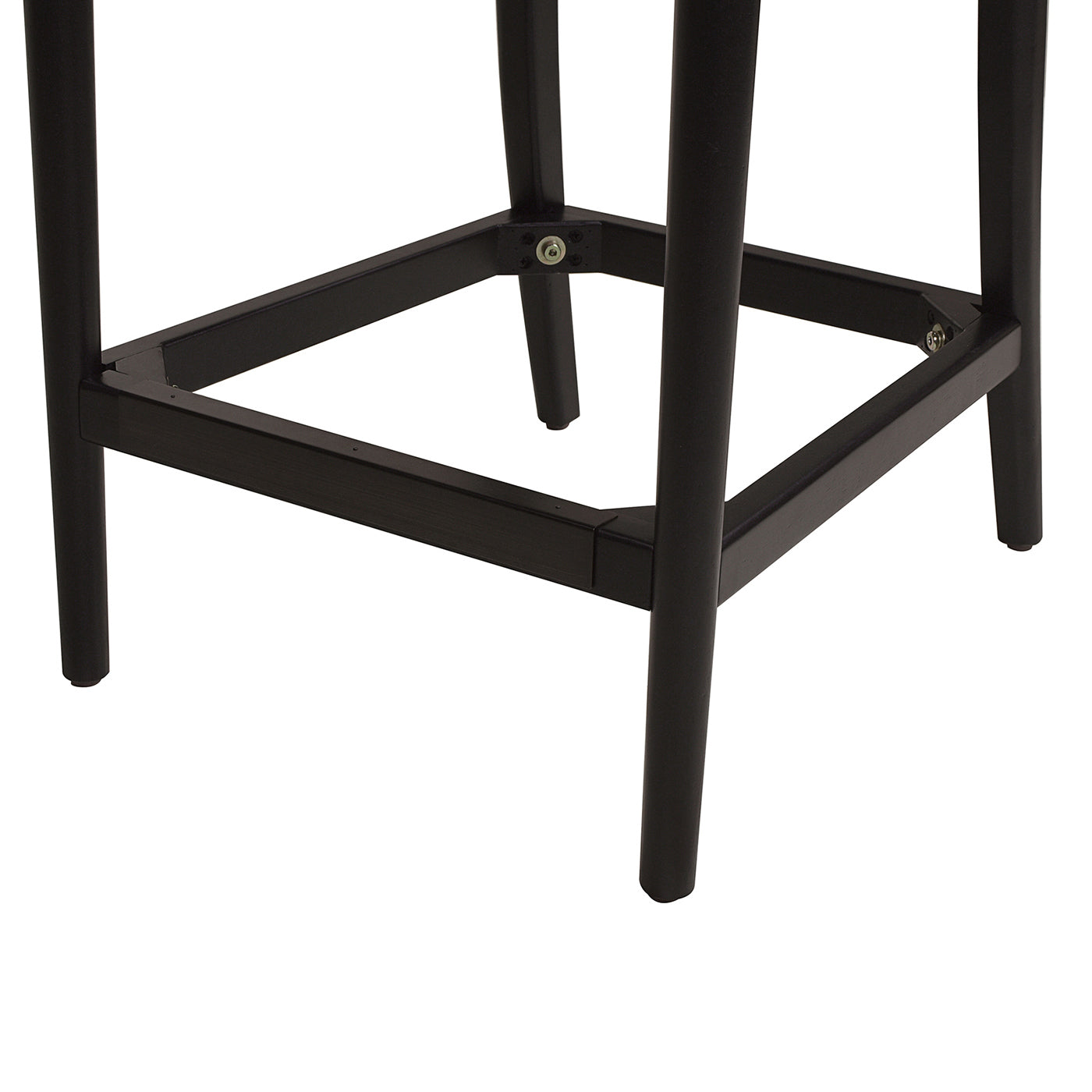 Panama 26.5' Curved Back Cane Rattan Counter Stool, Set of 2, Ebony Black Boucle