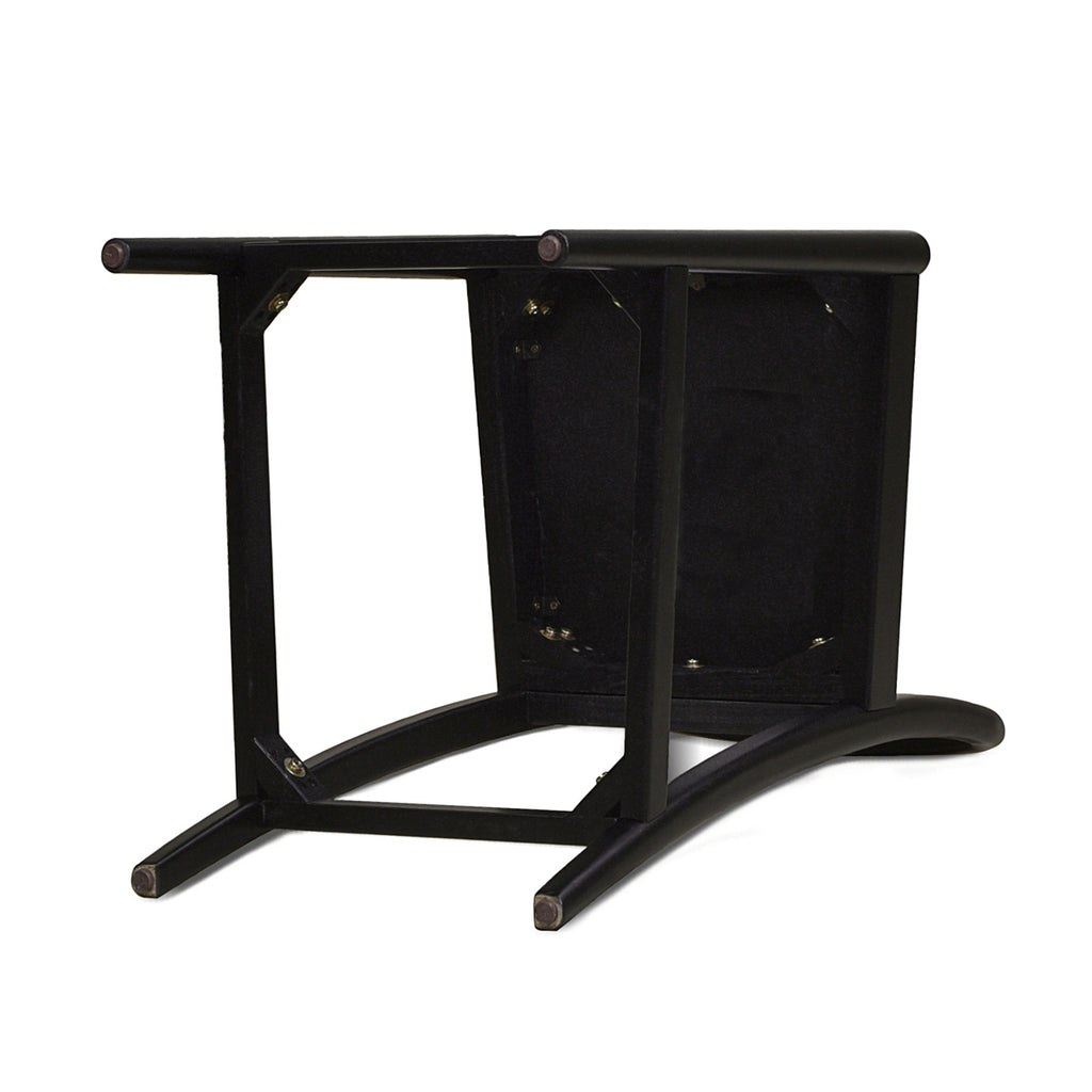 Panama 26.5' Curved Back Cane Rattan Counter Stool, Set of 2, Ebony Black Boucle