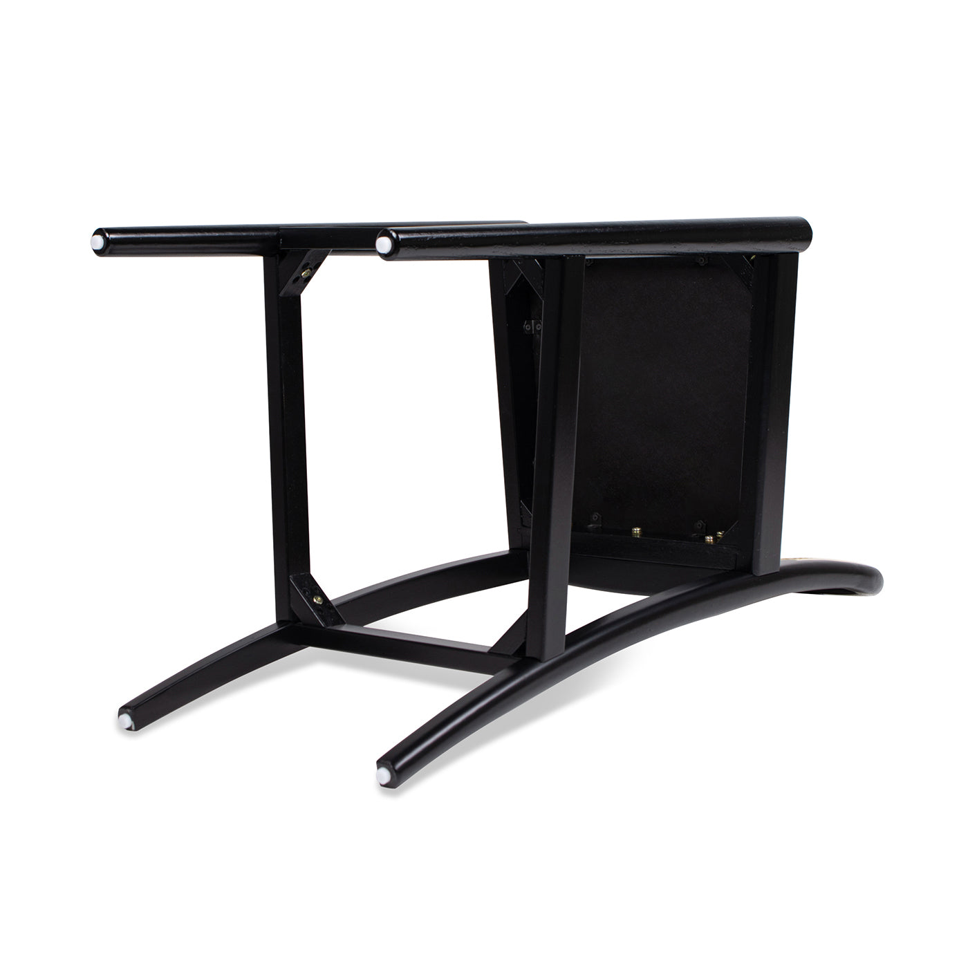 Panama 30.5' Curved Back Cane Rattan Bar Stool, Set of 2, Ebony Black Boucle