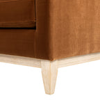 Pasadena 36' Wide Modern Farmhouse Accent Arm Chair, Burnt Orange Performance Velvet Accent Chair