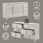 Laveda Pearl White Finish 6-Drawer Dresser Dresser