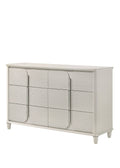 Laveda Pearl White Finish 6-Drawer Dresser Dresser
