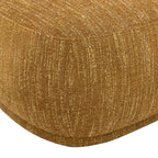 Pebble 44' Rounded Triangle Cocktail Ottoman, Mustard Yellow Tweed