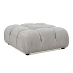 Marcel 36' Bubble Modular Modern Cocktail Ottoman, Pebble Gray Corduroy