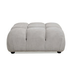 Marcel 36' Bubble Modular Modern Cocktail Ottoman, Pebble Gray Corduroy