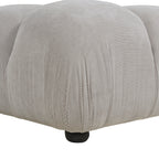 Marcel 36' Bubble Modular Modern Cocktail Ottoman, Pebble Gray Corduroy