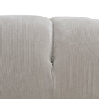 Marcel 36' Bubble Modular Modern Cocktail Ottoman, Pebble Gray Corduroy