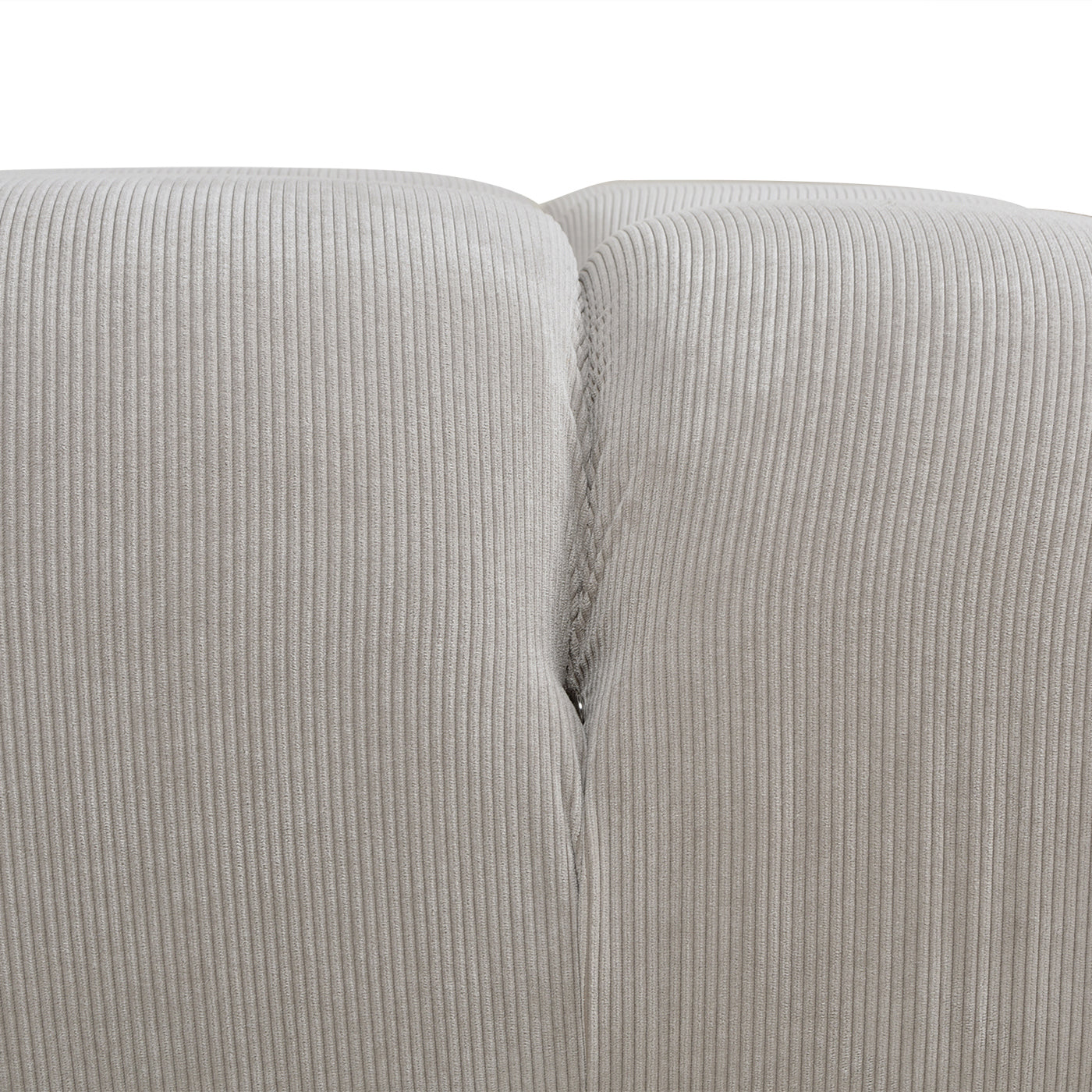 Marcel 36' Bubble Modular Modern Cocktail Ottoman, Pebble Gray Corduroy