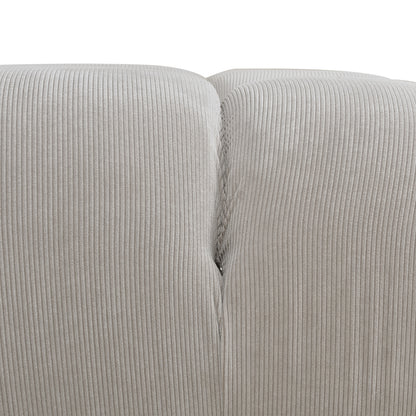 Marcel 36' Bubble Modular Modern Cocktail Ottoman, Pebble Gray Corduroy