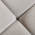 Marcel 36' Bubble Modular Modern Cocktail Ottoman, Pebble Gray Corduroy