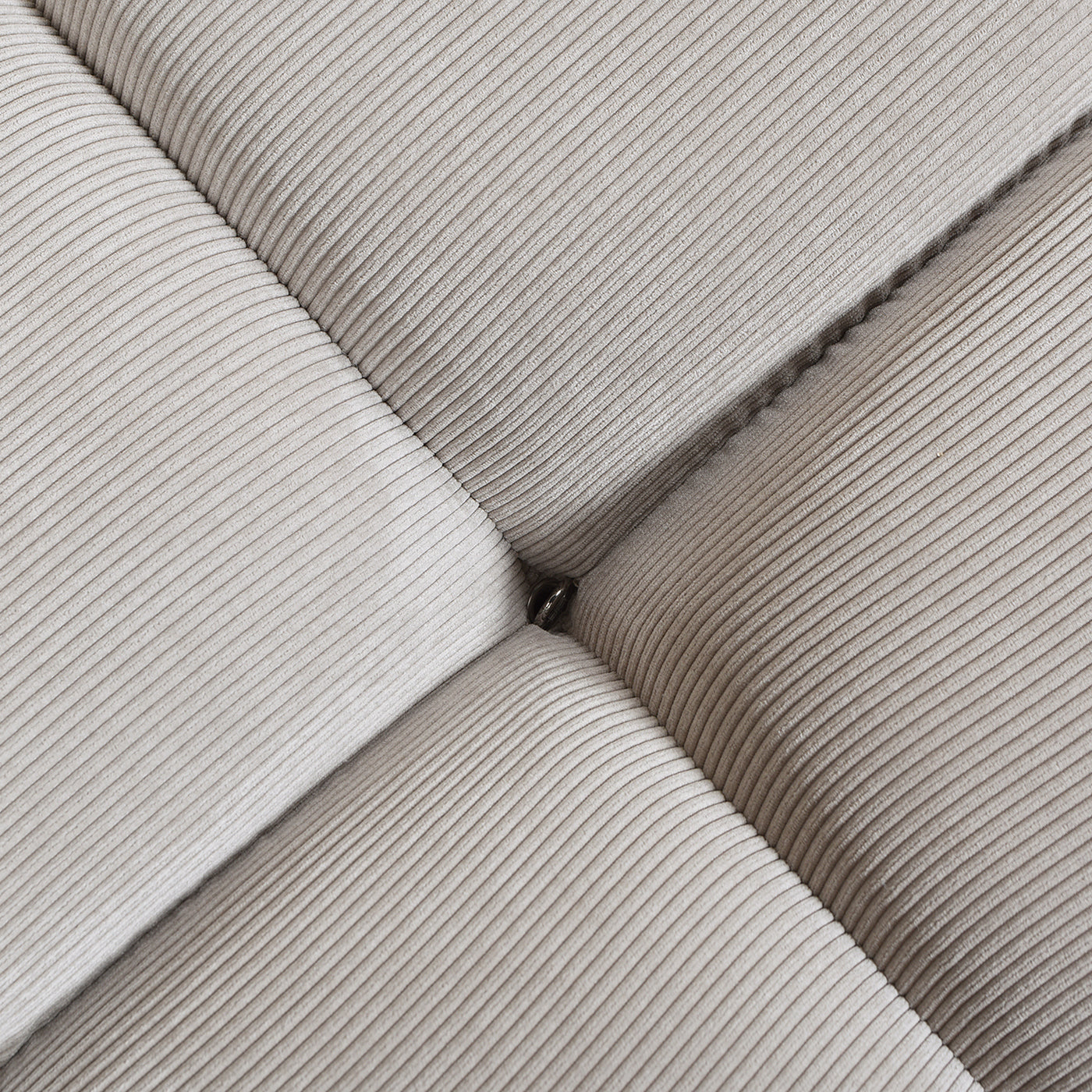 Marcel 36' Bubble Modular Modern Cocktail Ottoman, Pebble Gray Corduroy